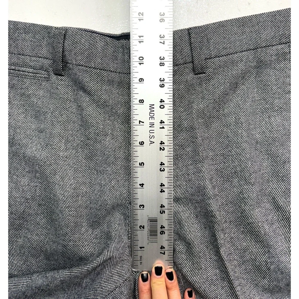 Banana Republic 33x34 Gray Black Herringbone Aiden Pants Trousers Nova Fides‎